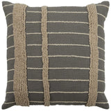 Dea Striped Couch Throw Pillow With Down Insert Throw Pillows LOOMLAN By LOOMLAN