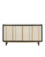 Deanna Wood and Raffia Ivory Credenza Sideboards LOOMLAN By Currey & Co