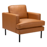 Decade Armchair Brown Club Chairs LOOMLAN By Zuo Modern