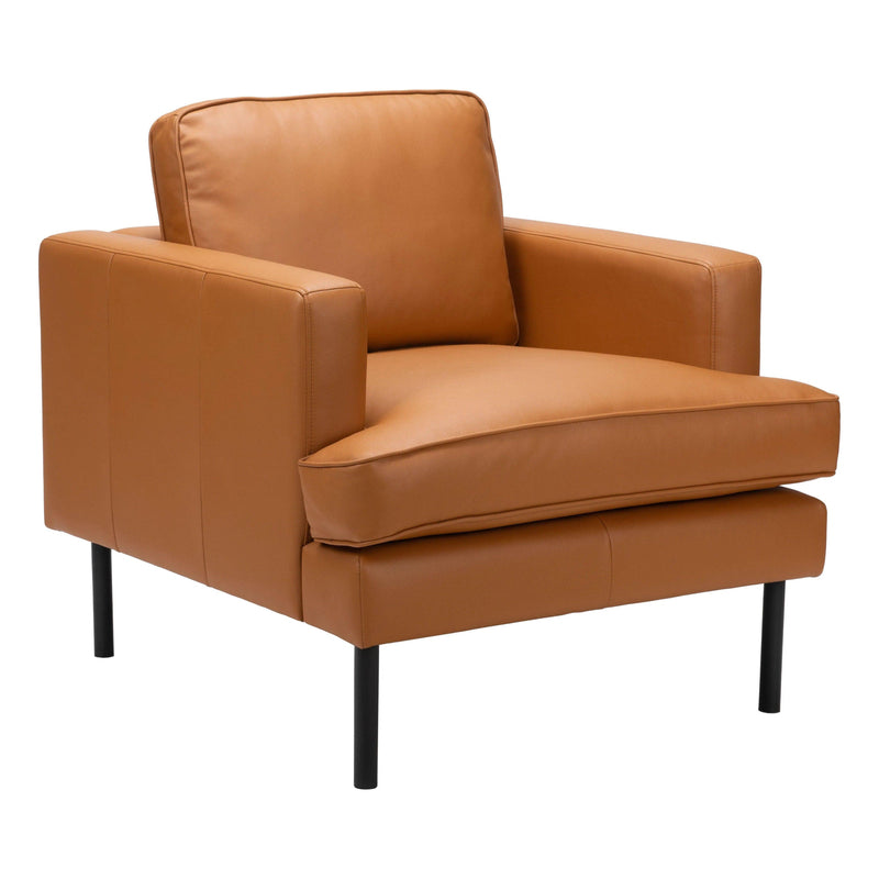 Decade Armchair Brown Club Chairs LOOMLAN By Zuo Modern