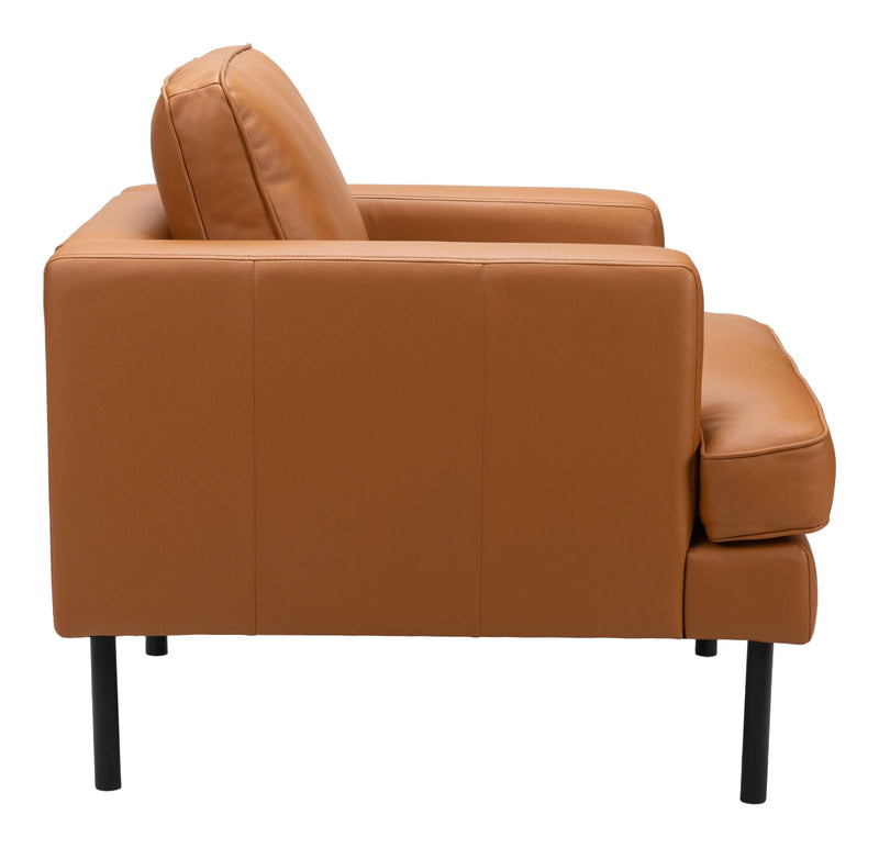 Decade Armchair Brown Club Chairs LOOMLAN By Zuo Modern