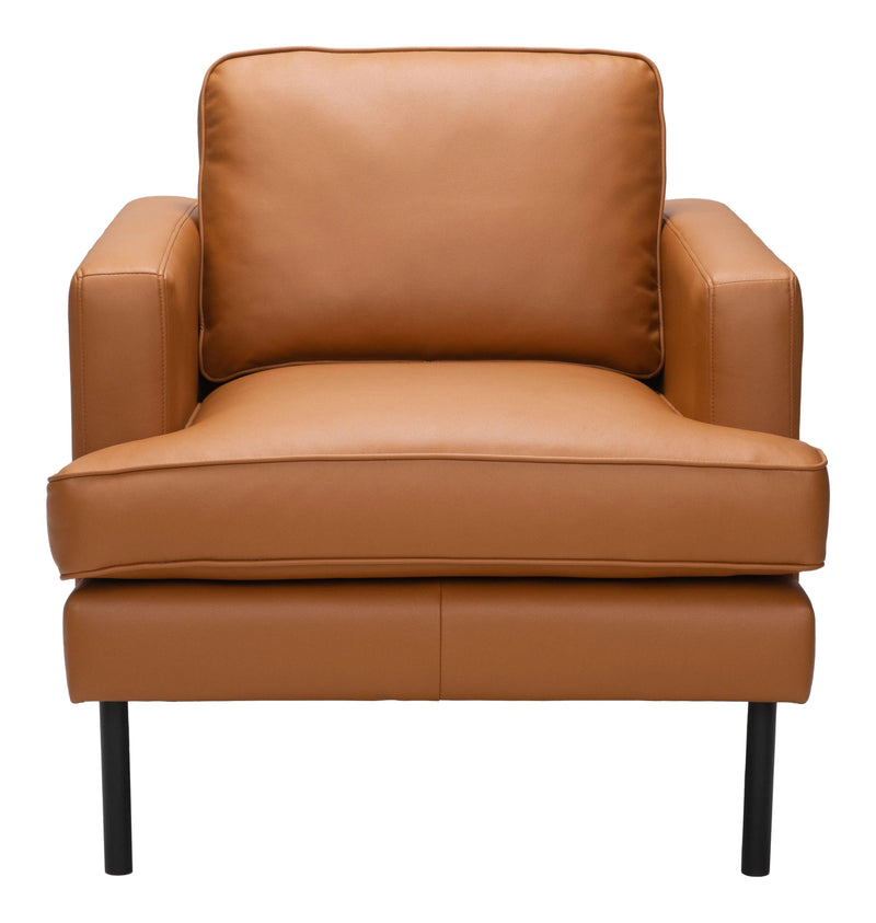 Decade Armchair Brown Club Chairs LOOMLAN By Zuo Modern