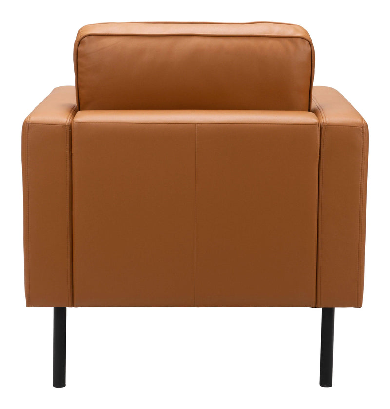 Decade Armchair Brown Club Chairs LOOMLAN By Zuo Modern