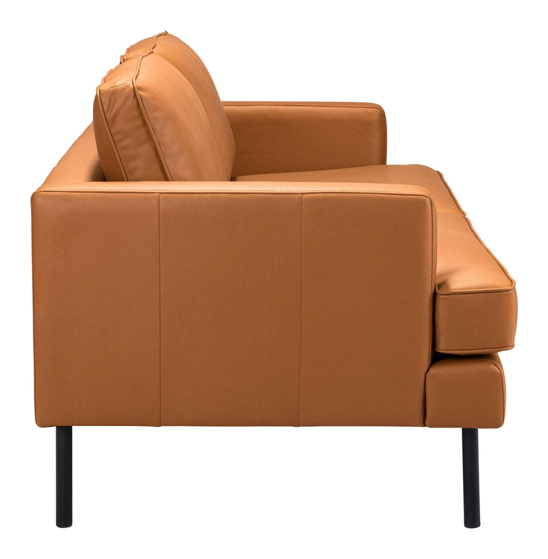 Decade Sofa Brown Sofas & Loveseats LOOMLAN By Zuo Modern