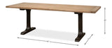 Decan Dining Table With Iron Base Dining Tables LOOMLAN By Sarreid