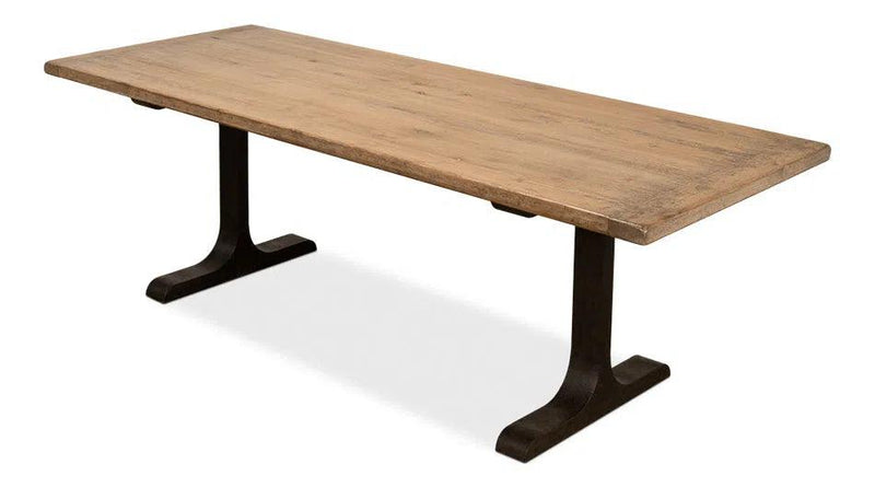 Decan Dining Table With Iron Base Dining Tables LOOMLAN By Sarreid