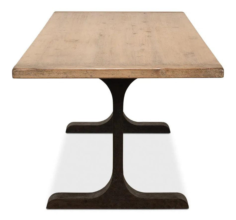 Decan Dining Table With Iron Base Dining Tables LOOMLAN By Sarreid