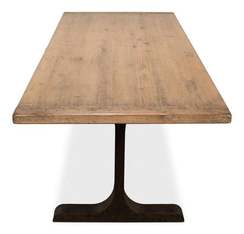 Decan Dining Table With Iron Base Dining Tables LOOMLAN By Sarreid