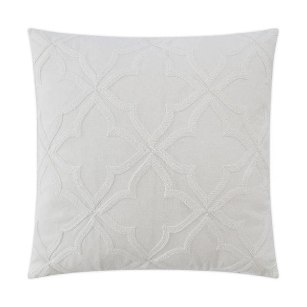 Decco White Throw Pillow With Insert Throw Pillows LOOMLAN By D.V. Kap