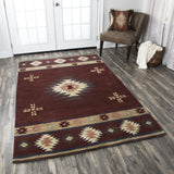 Deck Burgundy Round Area Rugs For Dining Room Area Rugs LOOMLAN By LOOMLAN