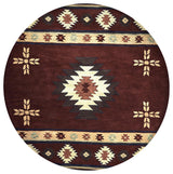 Deck Burgundy Round Area Rugs For Dining Room Area Rugs LOOMLAN By LOOMLAN