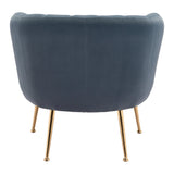 Deco Accent Chair Gray & Gold Accent Chairs LOOMLAN By Zuo Modern