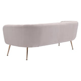 Deco Sofa Beige & Gold Sofas & Loveseats LOOMLAN By Zuo Modern