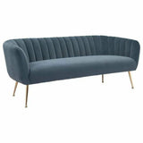 Deco Sofa Gray & Gold Sofas & Loveseats LOOMLAN By Zuo Modern