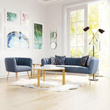 Deco Sofa Gray & Gold Sofas & Loveseats LOOMLAN By Zuo Modern