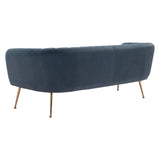 Deco Sofa Gray & Gold Sofas & Loveseats LOOMLAN By Zuo Modern