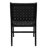 Dede Dining Chair, Leather, Black Dining Chairs LOOMLAN By Noir