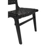 Dede Dining Chair, Leather, Black Dining Chairs LOOMLAN By Noir