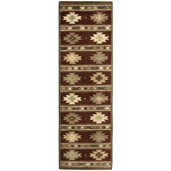 Deer Wool Red Hallway Kitchen Runner Rug Area Rugs LOOMLAN By LOOMLAN