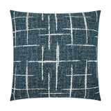 Definition Blue Plaid Check Navy Large Throw Pillow With Insert Throw Pillows LOOMLAN By D.V. Kap