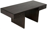 Degas Desk, Ebony Walnut Wood Desk With Drawers Home Office Desks LOOMLAN By Noir