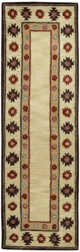 Deji Wool Beige Hallway Kitchen Runner Rug Area Rugs LOOMLAN By LOOMLAN