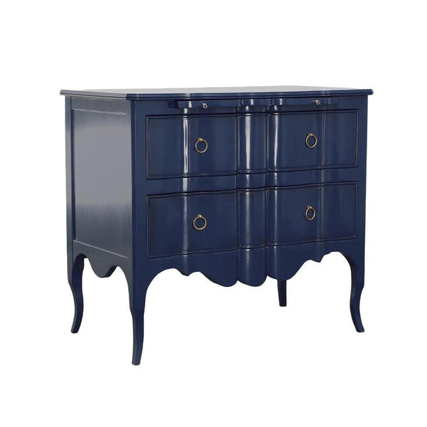 Delamar Wood Blue Chest Chests LOOMLAN By Furniture Classics