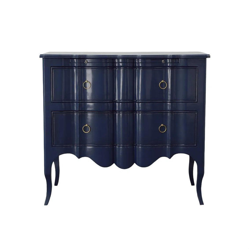 Delamar Wood Blue Chest Chests LOOMLAN By Furniture Classics