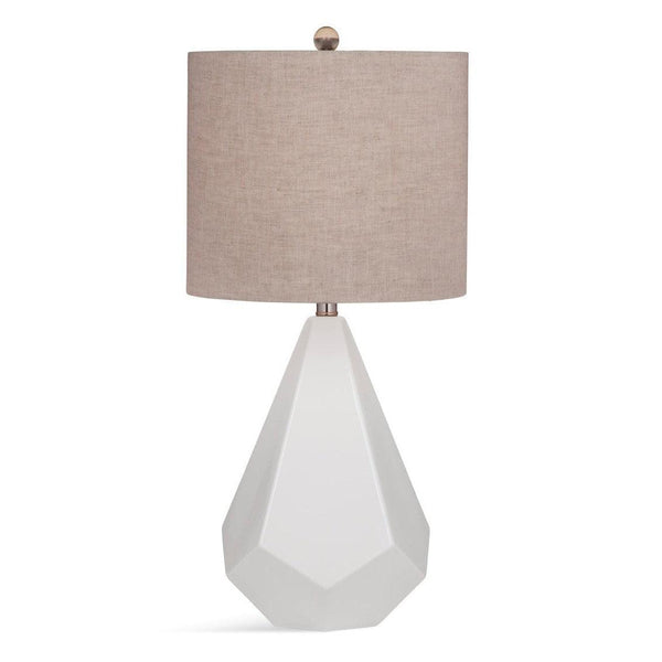 Delaney Ceramic White Table Lamp Table Lamps LOOMLAN By Bassett Mirror