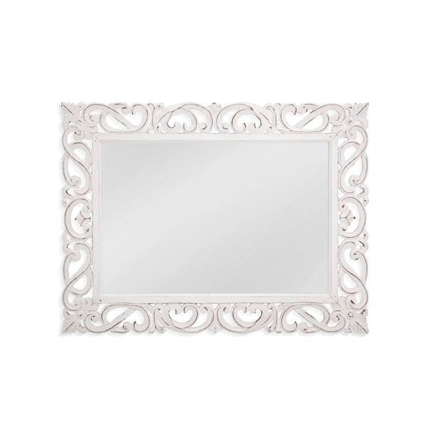 Delaney MDF White Horizontal Wall Mirror Wall Mirrors LOOMLAN By Bassett Mirror