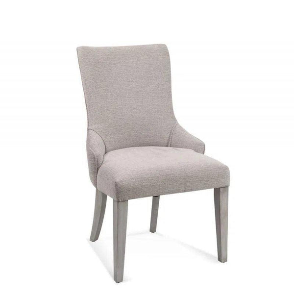 Delaney Wood Grey Armless Chair Club Chairs LOOMLAN By Bassett Mirror