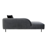 Deleuze Polyester Upholstered Chaise with Steel Leg Chaises LOOMLAN By Moe's Home