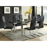 Delfin Leather Upholstered Armless Dining Chair (Set Of 2)