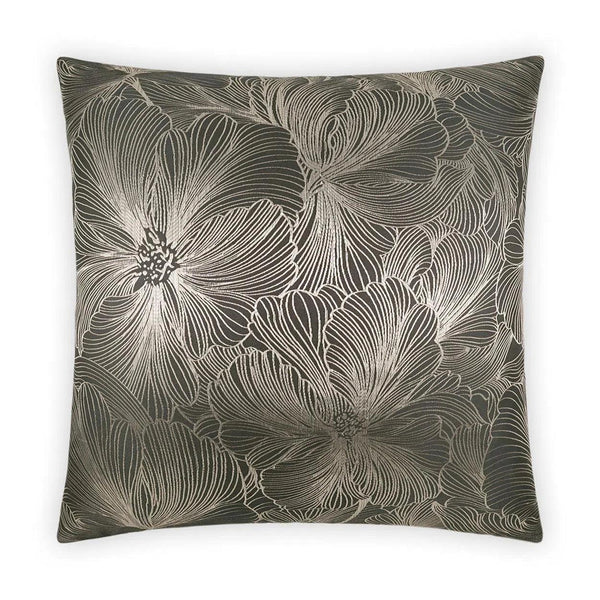 Delhi Grey Throw Pillow With Insert Throw Pillows LOOMLAN By D.V. Kap