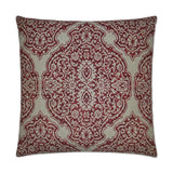 Delmonico Red Throw Pillow With Insert Throw Pillows LOOMLAN By D.V. Kap