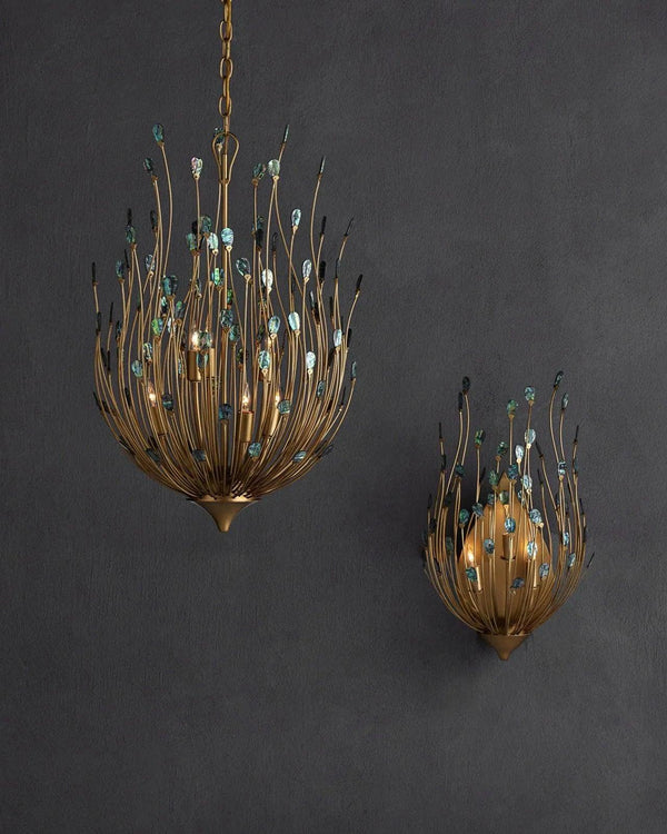 Delphos Chandelier Chandeliers LOOMLAN By Currey & Co