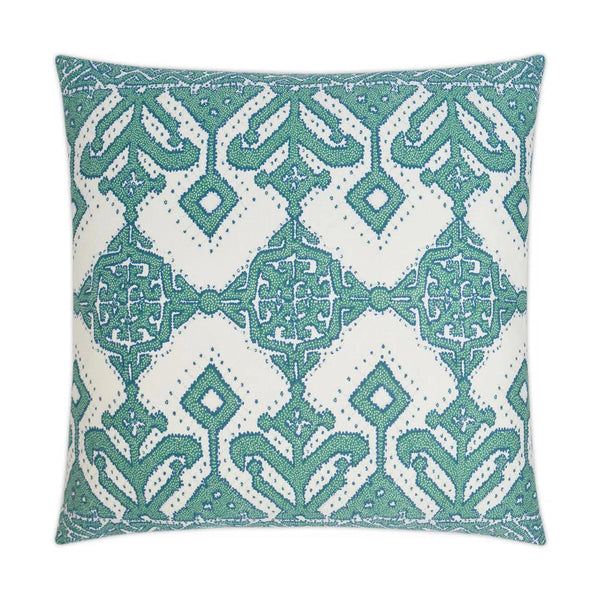 Demarco Emerald Teal Throw Pillow With Insert Throw Pillows LOOMLAN By D.V. Kap