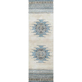 Deme Wool Blue Hallway Kitchen Runner Rug Area Rugs LOOMLAN By LOOMLAN