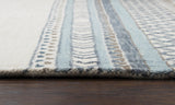 Deme Wool Blue Hallway Kitchen Runner Rug Area Rugs LOOMLAN By LOOMLAN