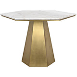 Demetria Steel and Marble Geometric Dining Table Dining Tables LOOMLAN By Noir