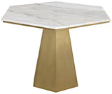 Demetria Steel and Marble Geometric Dining Table Dining Tables LOOMLAN By Noir