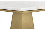 Demetria Steel and Marble Geometric Dining Table Dining Tables LOOMLAN By Noir