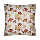 Demi Sunset Floral Embroidery Orange Yellow Large Throw Pillow With Insert Throw Pillows LOOMLAN By D.V. Kap