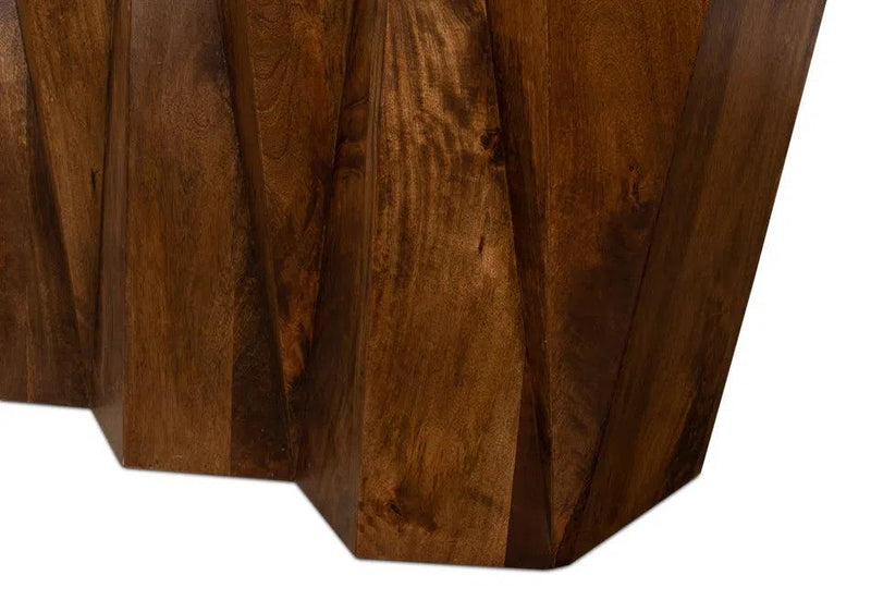 Denali Console Table Carved Solid Wood Natural Finish Console Tables LOOMLAN By Sarreid