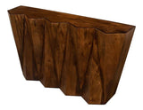 Denali Console Table Carved Solid Wood Natural Finish Console Tables LOOMLAN By Sarreid