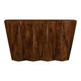 Denali Console Table Carved Solid Wood Natural Finish Console Tables LOOMLAN By Sarreid