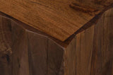 Denali Rectangle Cocktail Coffee Table Block Solid Wood Coffee Tables LOOMLAN By Sarreid