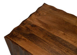 Denali Rectangle Cocktail Coffee Table Block Solid Wood Coffee Tables LOOMLAN By Sarreid