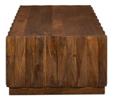 Denali Rectangle Cocktail Coffee Table Block Solid Wood Coffee Tables LOOMLAN By Sarreid