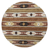 Deni Rust Round Area Rugs For Dining Room Area Rugs LOOMLAN By LOOMLAN